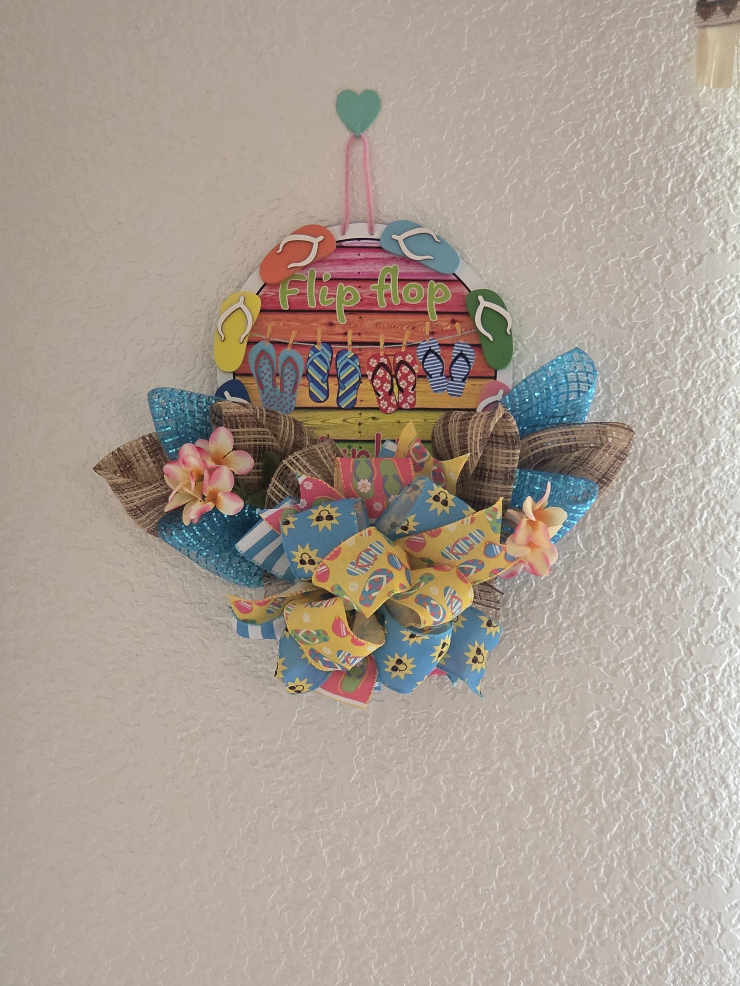 Beach Flip flop rail wreath