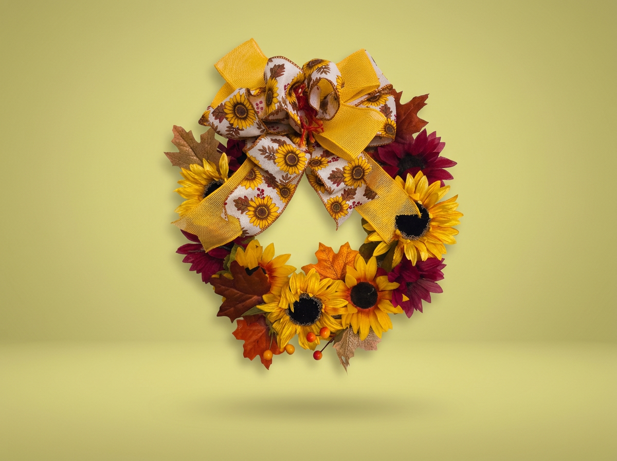 Yellow Sunflower Wreath- WFA4