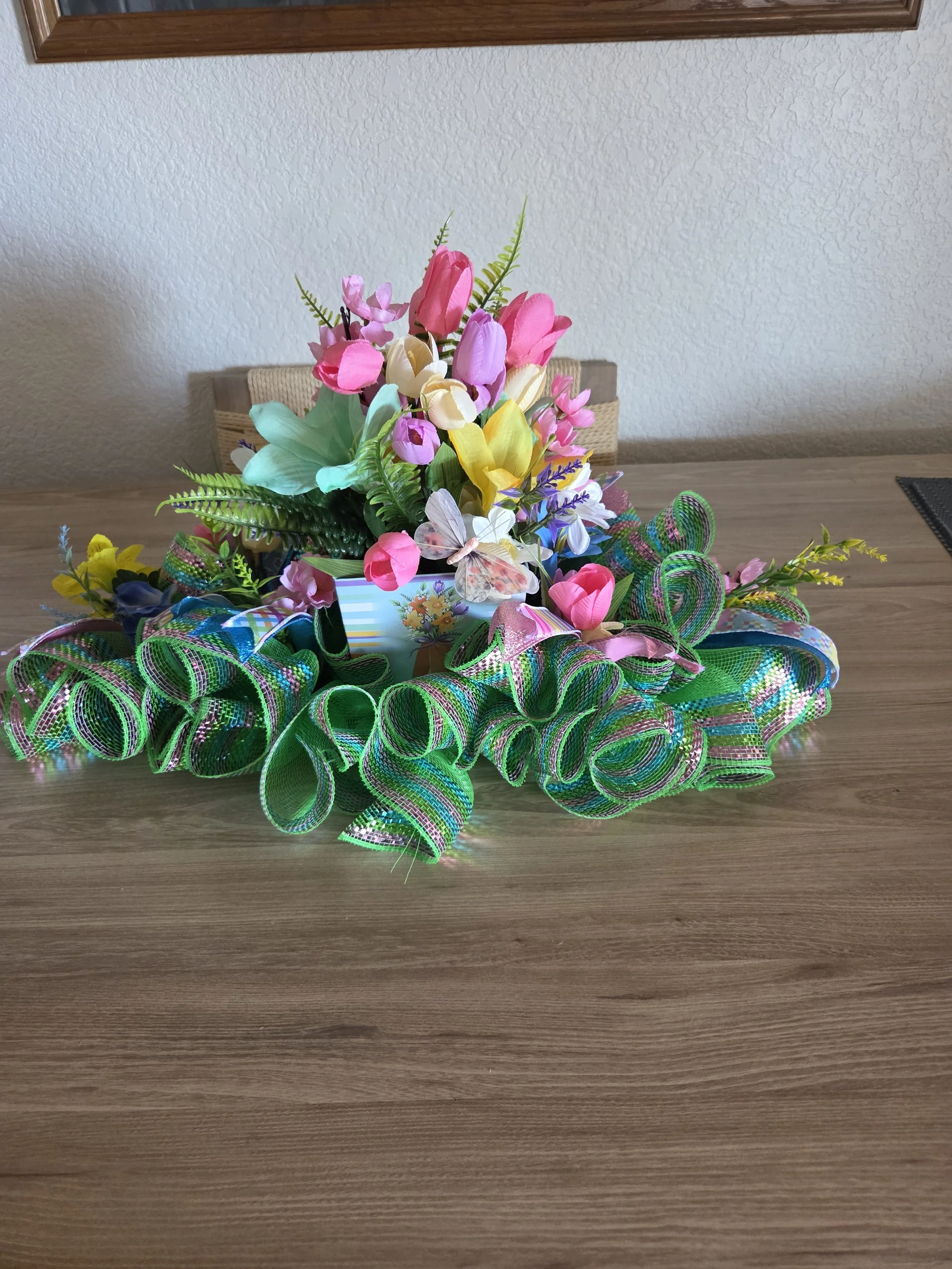 Easter Tabletop Swag with Tulips