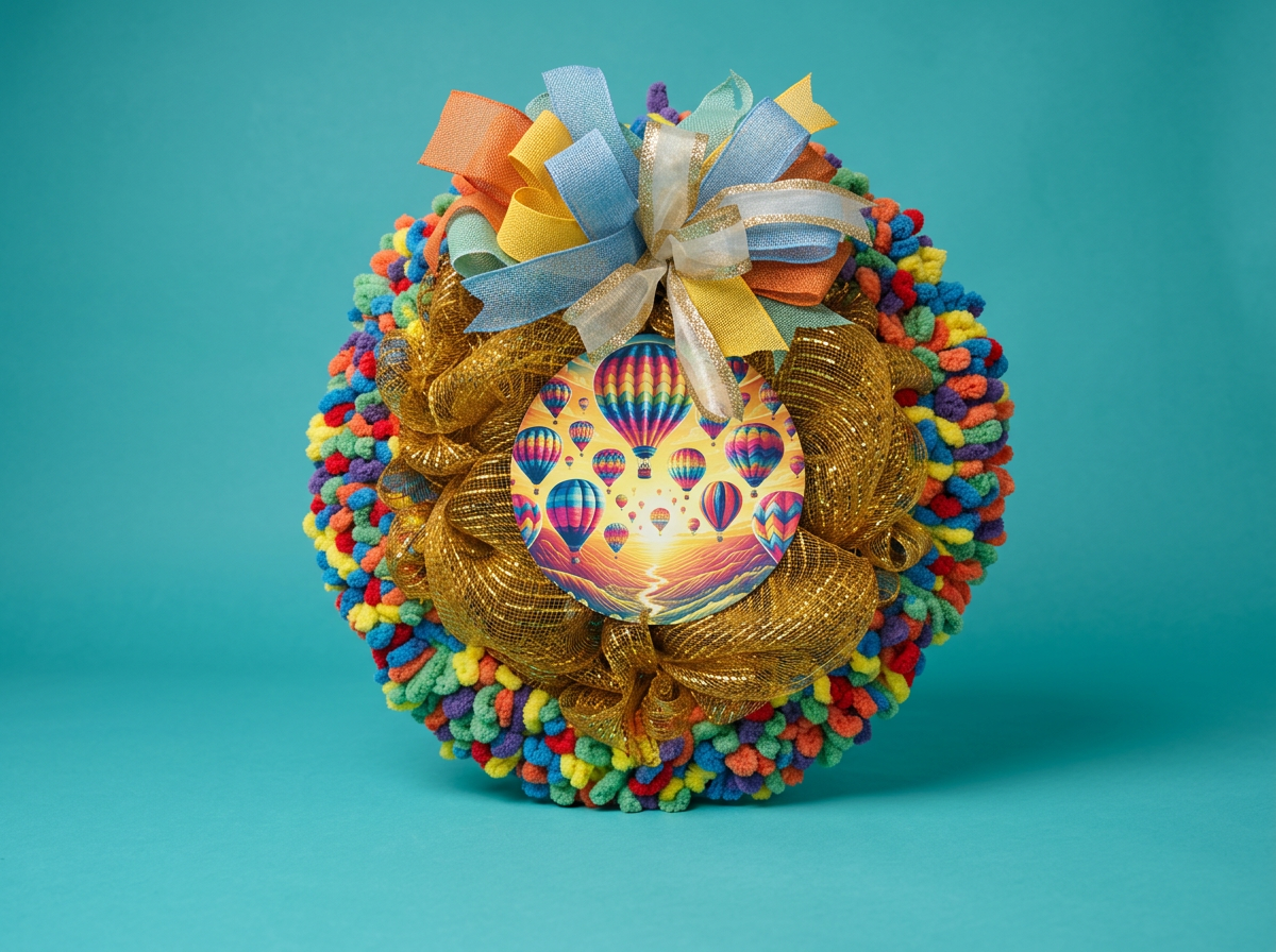 Hot Air Balloon Wreath- WLH04