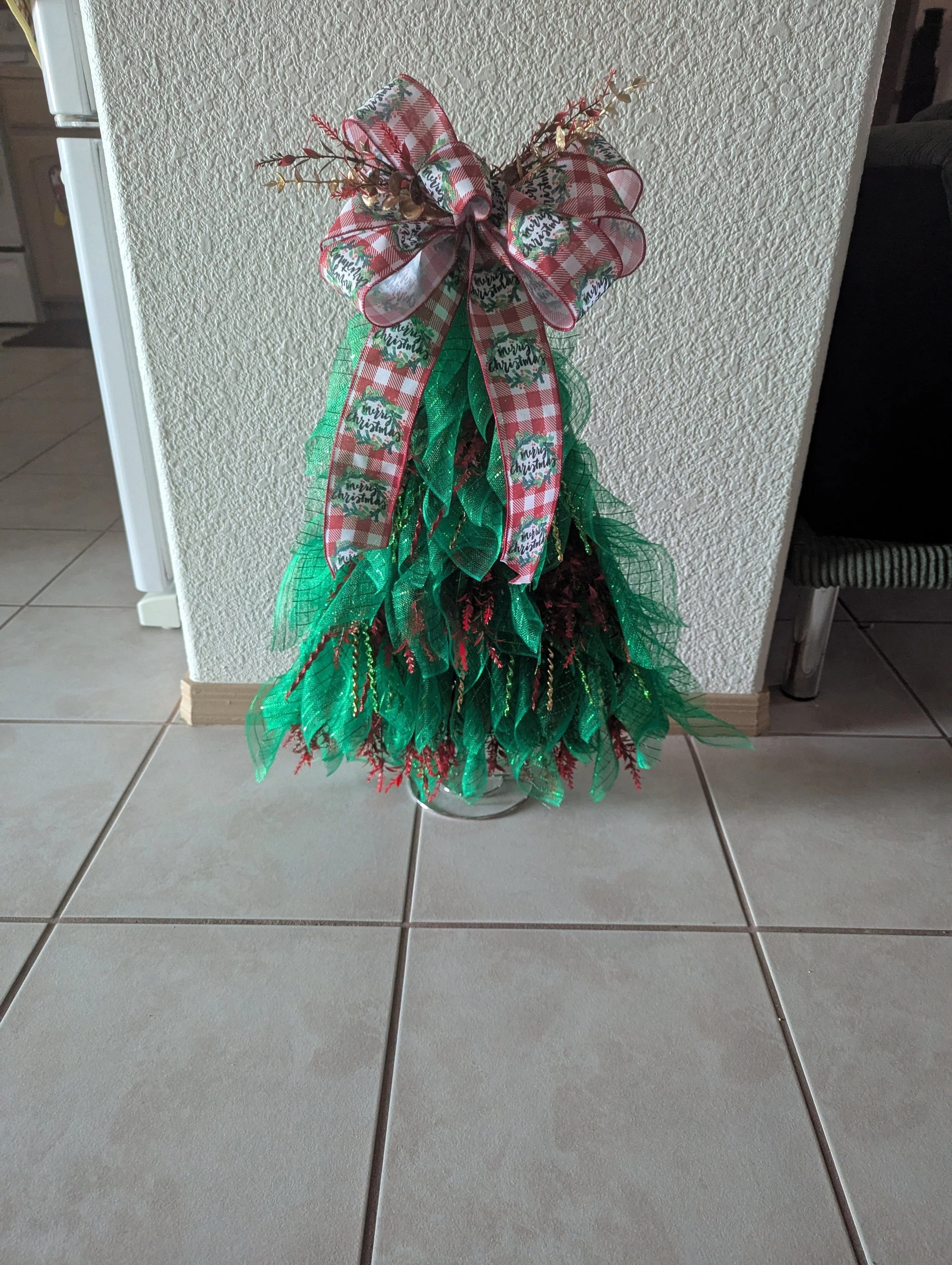 Versatile Decorated Red Christmas Tree