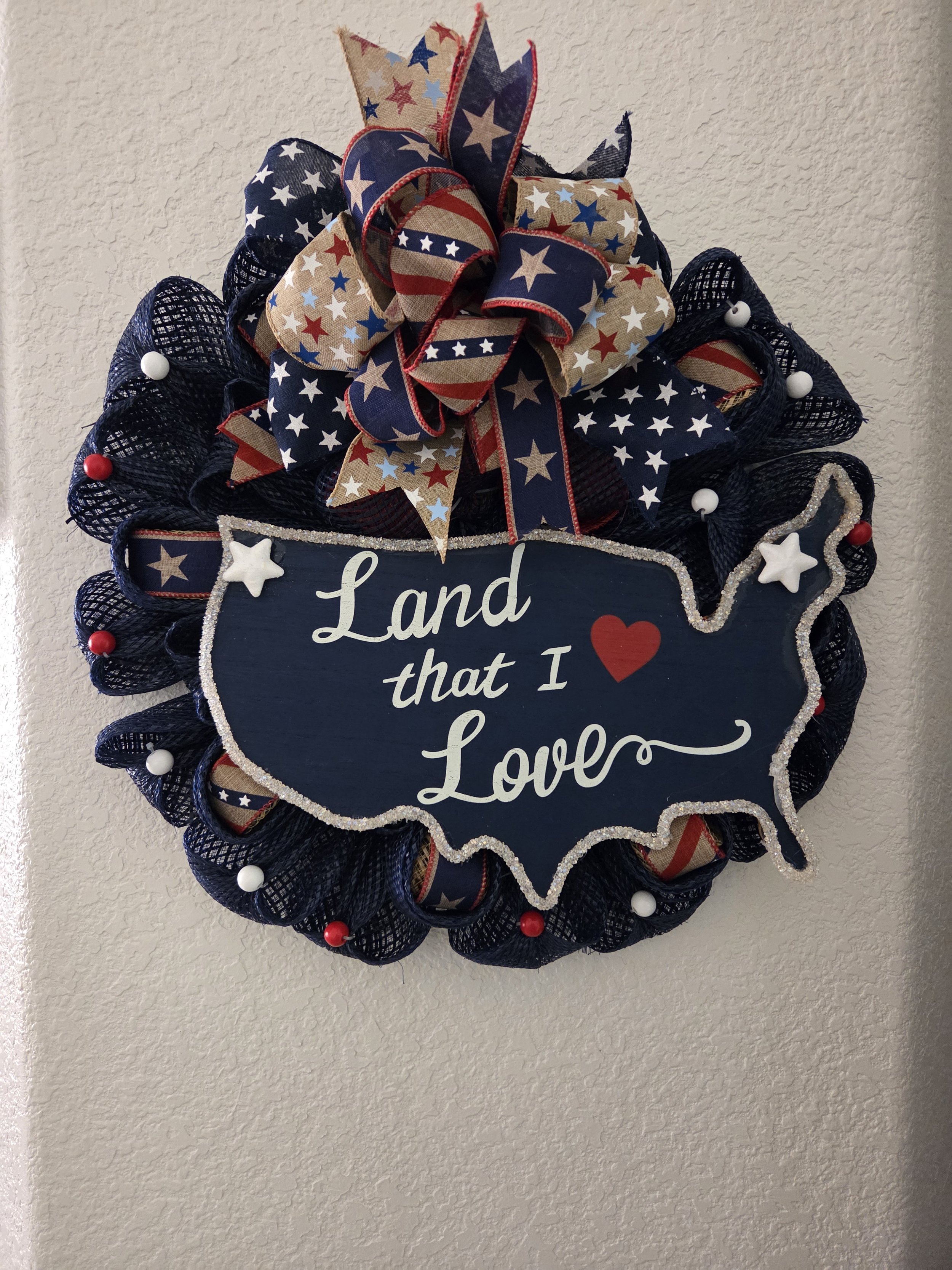 Land that I Love Patriotic Wreath