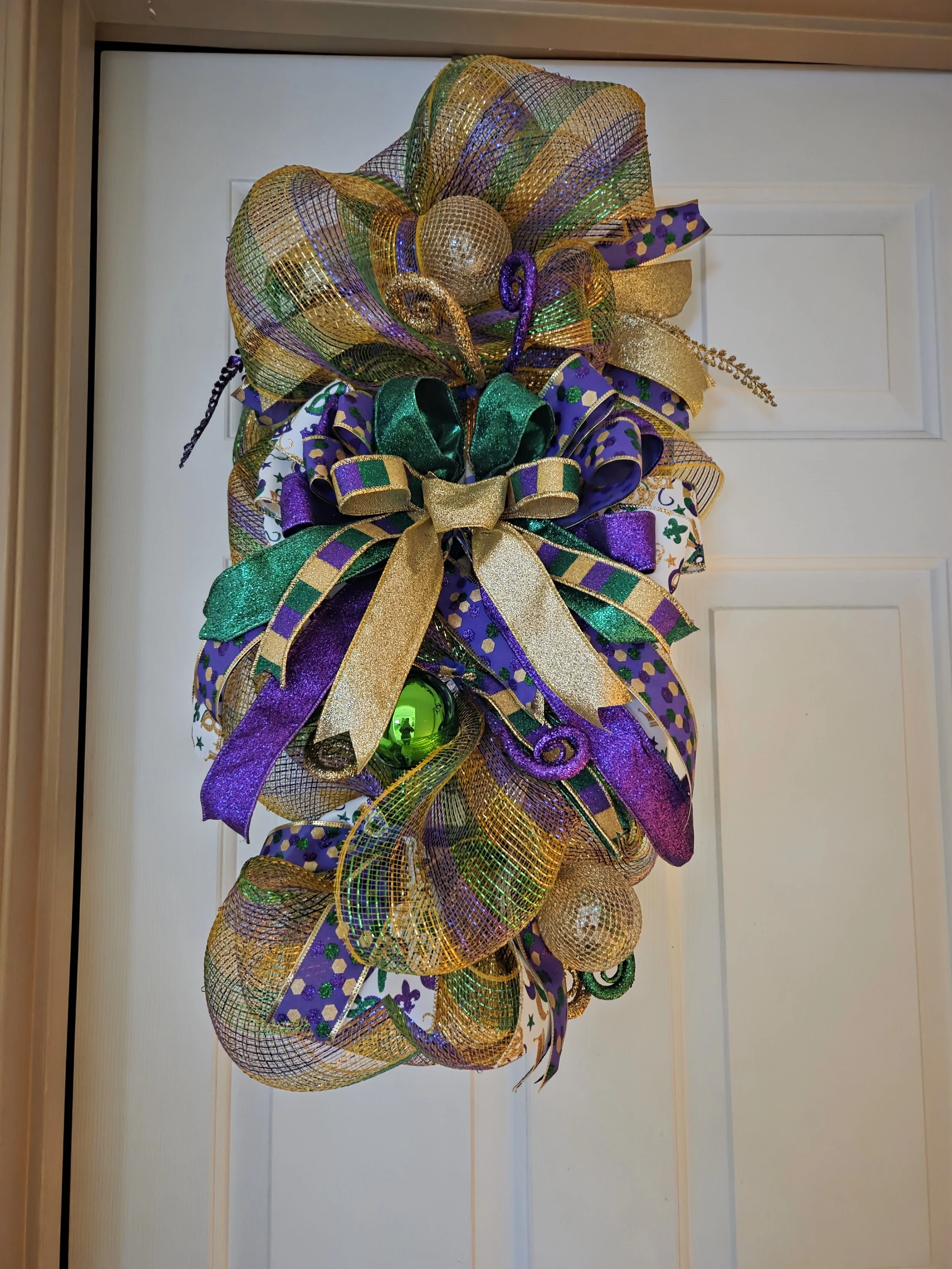 Mardi Gras Celebration Door Swag