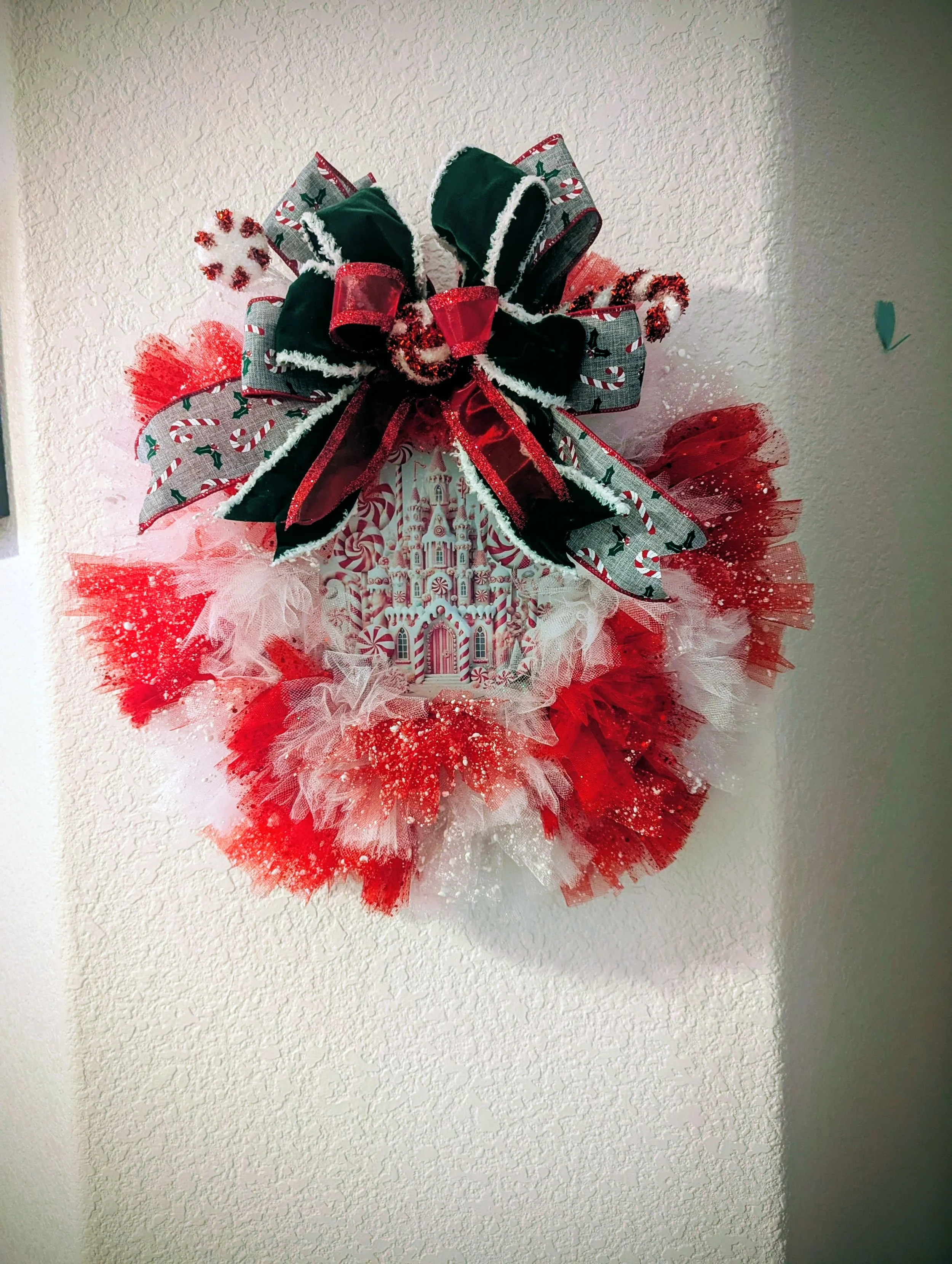 Candy Cane Land Tulle Wreath