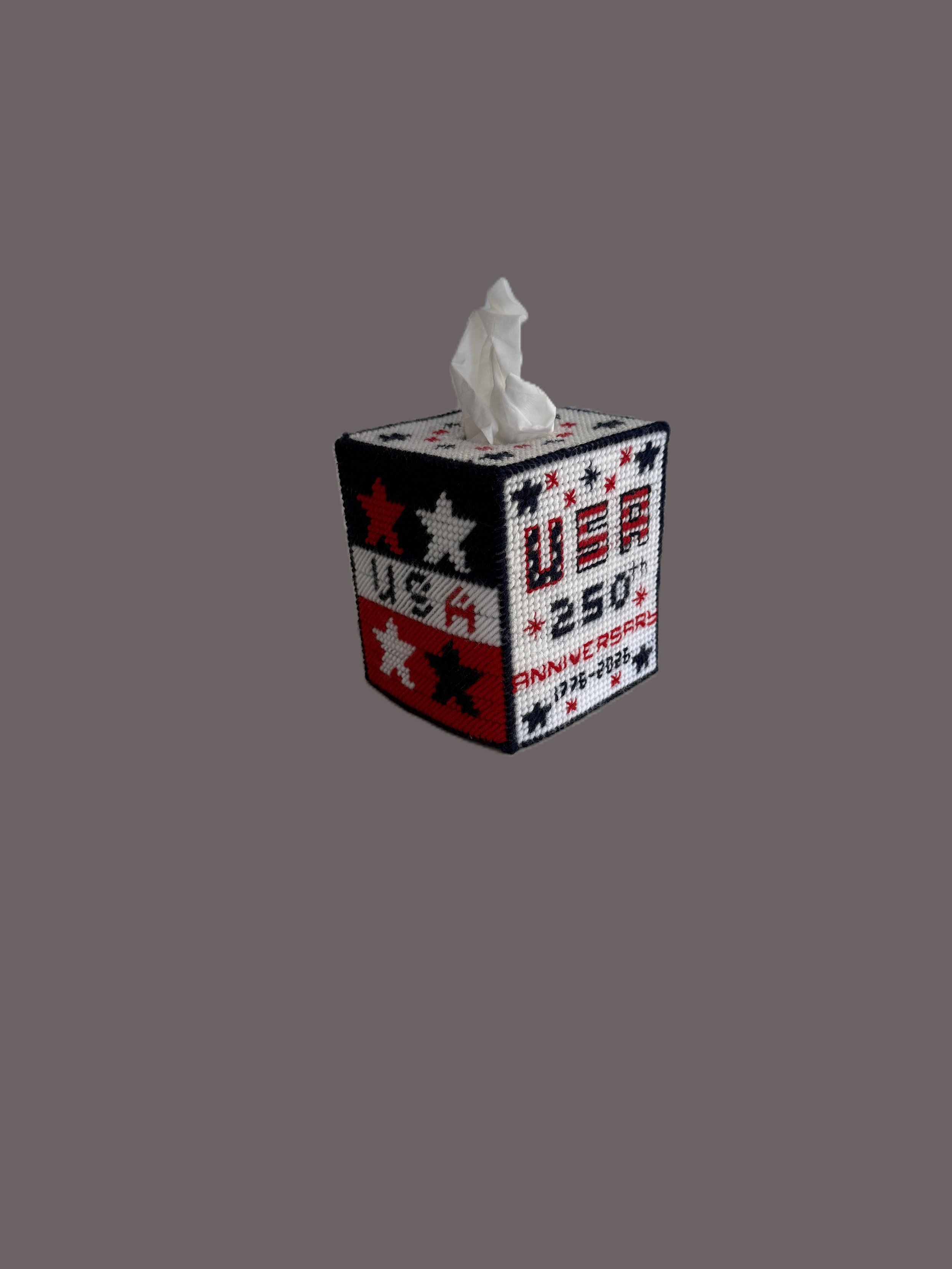 250 Year - Patriotic Tissue Box Holder