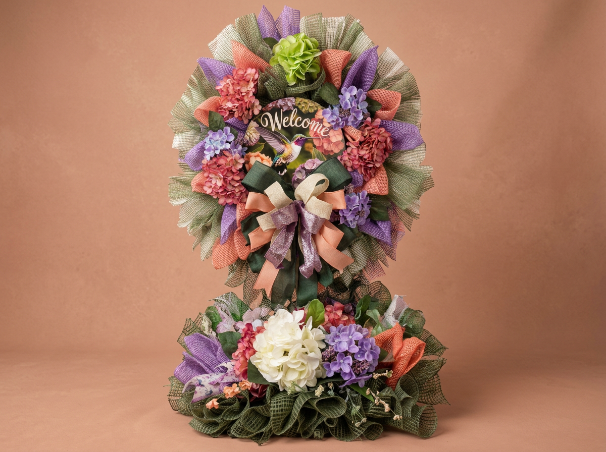Anna's Hummingbird  Welcome Wreath and Centerpiece - WCGW01
