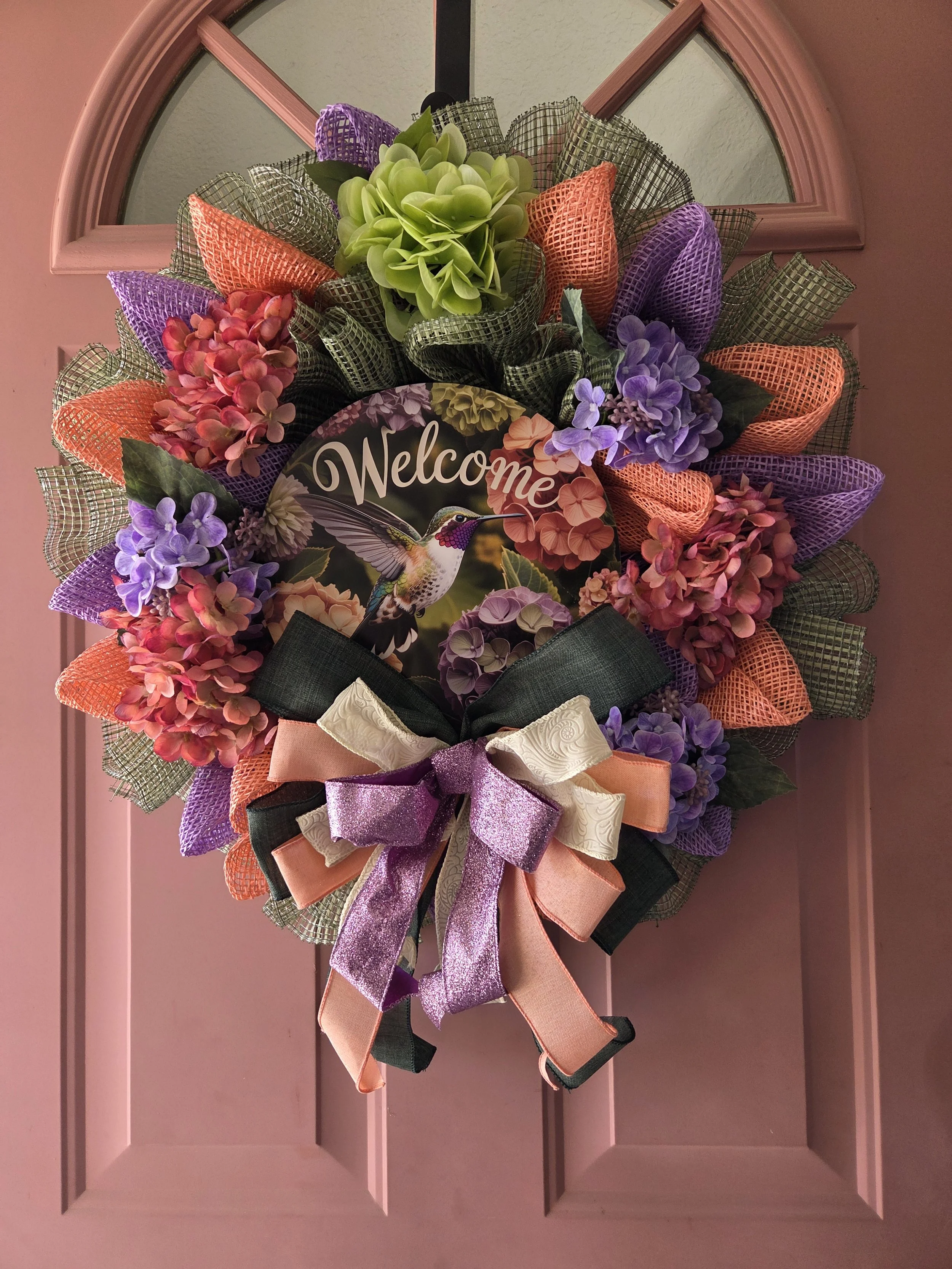 Anna's Hummingbird  Welcome Wreath