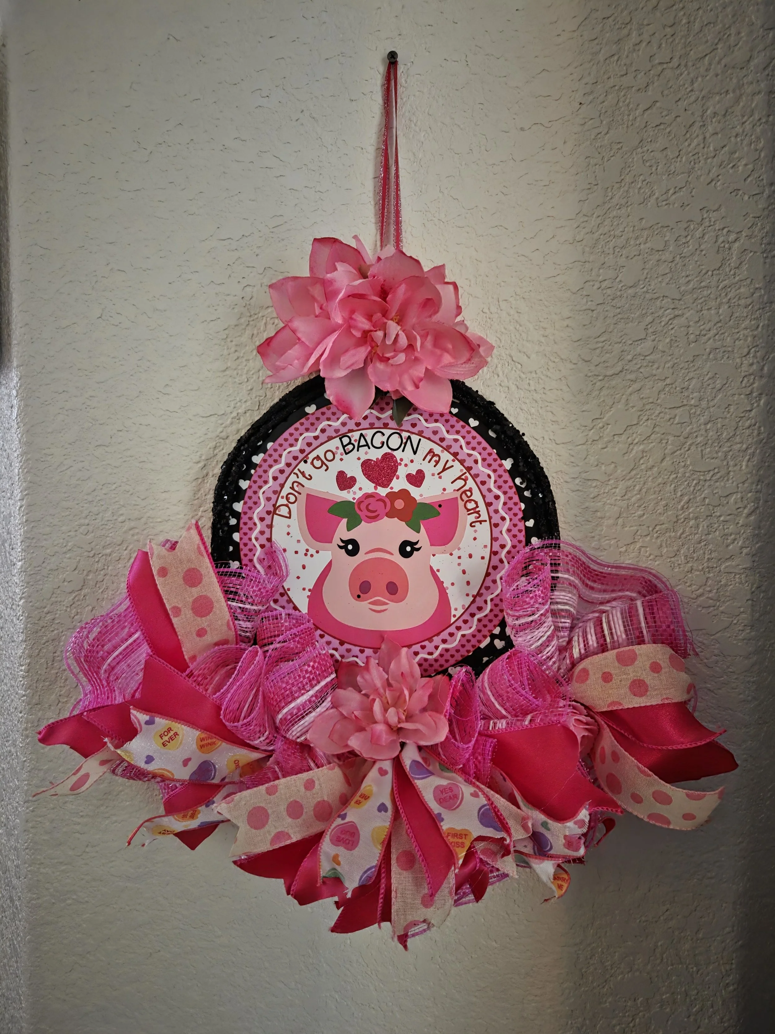 Valentine's Day Bacon Heart Wreath