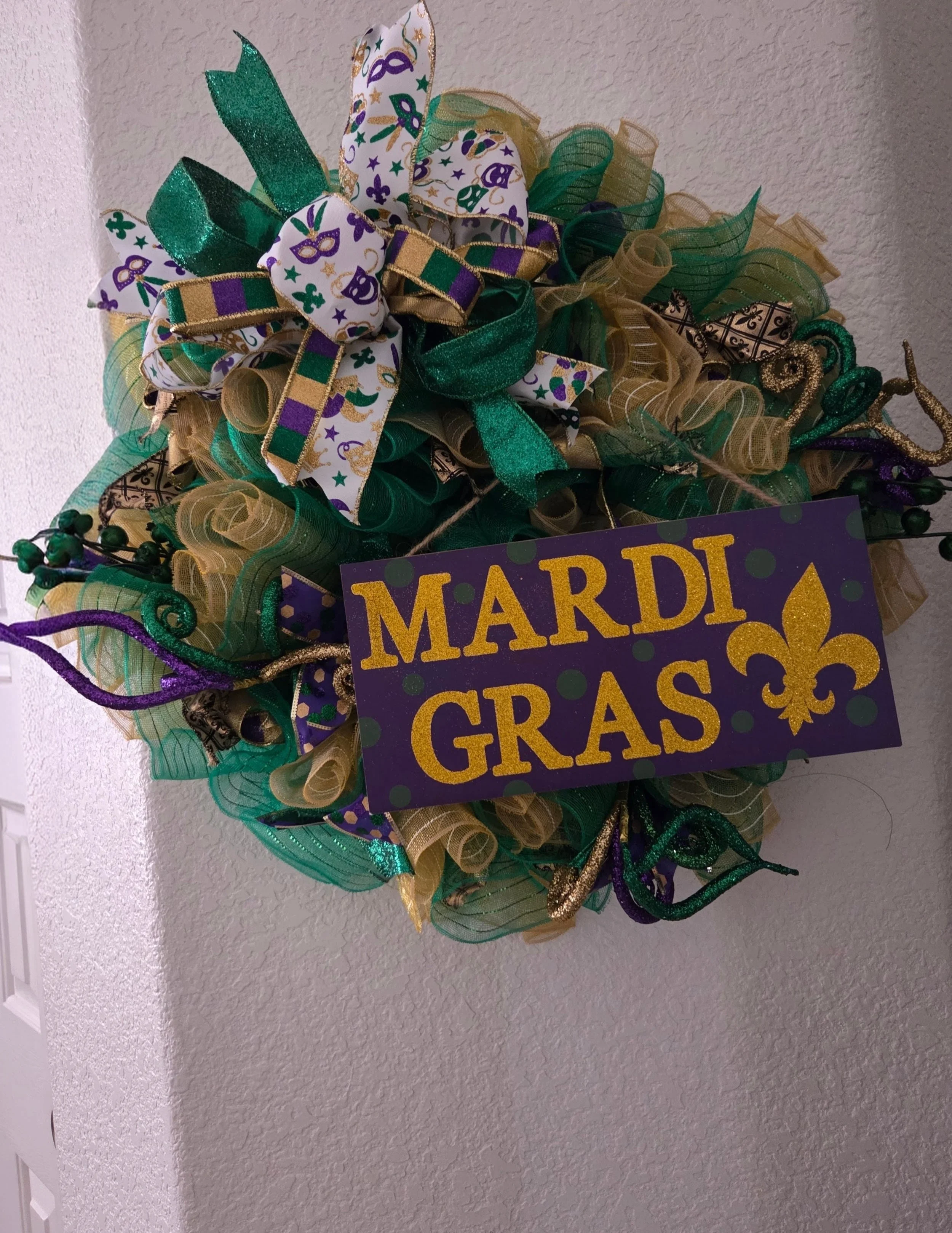Mardi Gras Wreath