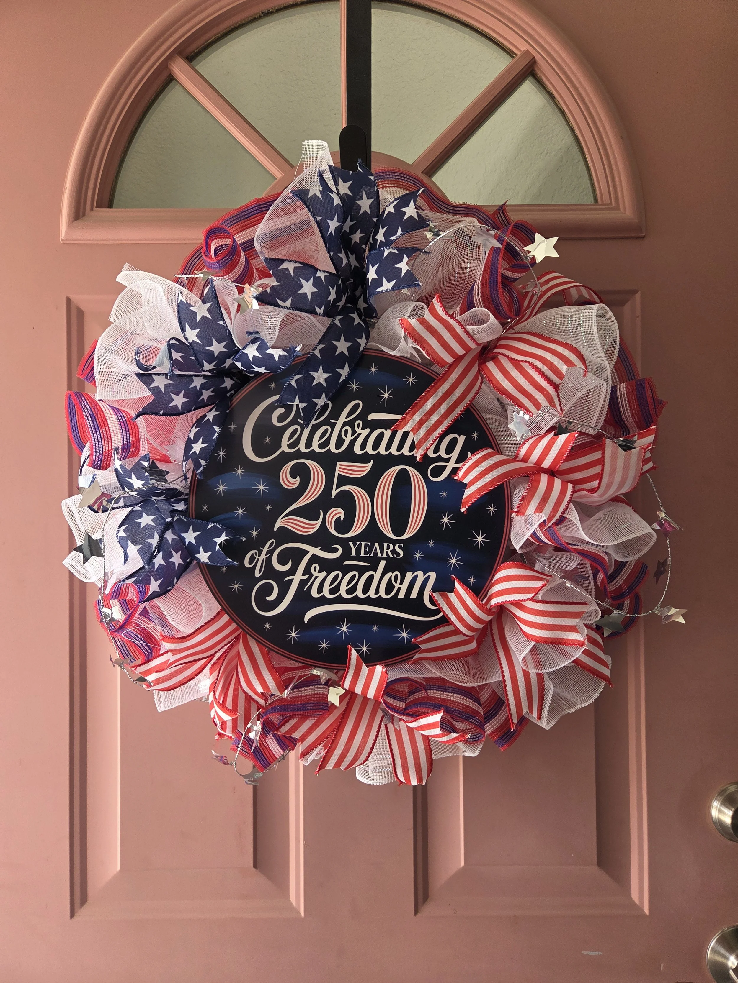 Patriotic 250 Years of Freedom Wreath