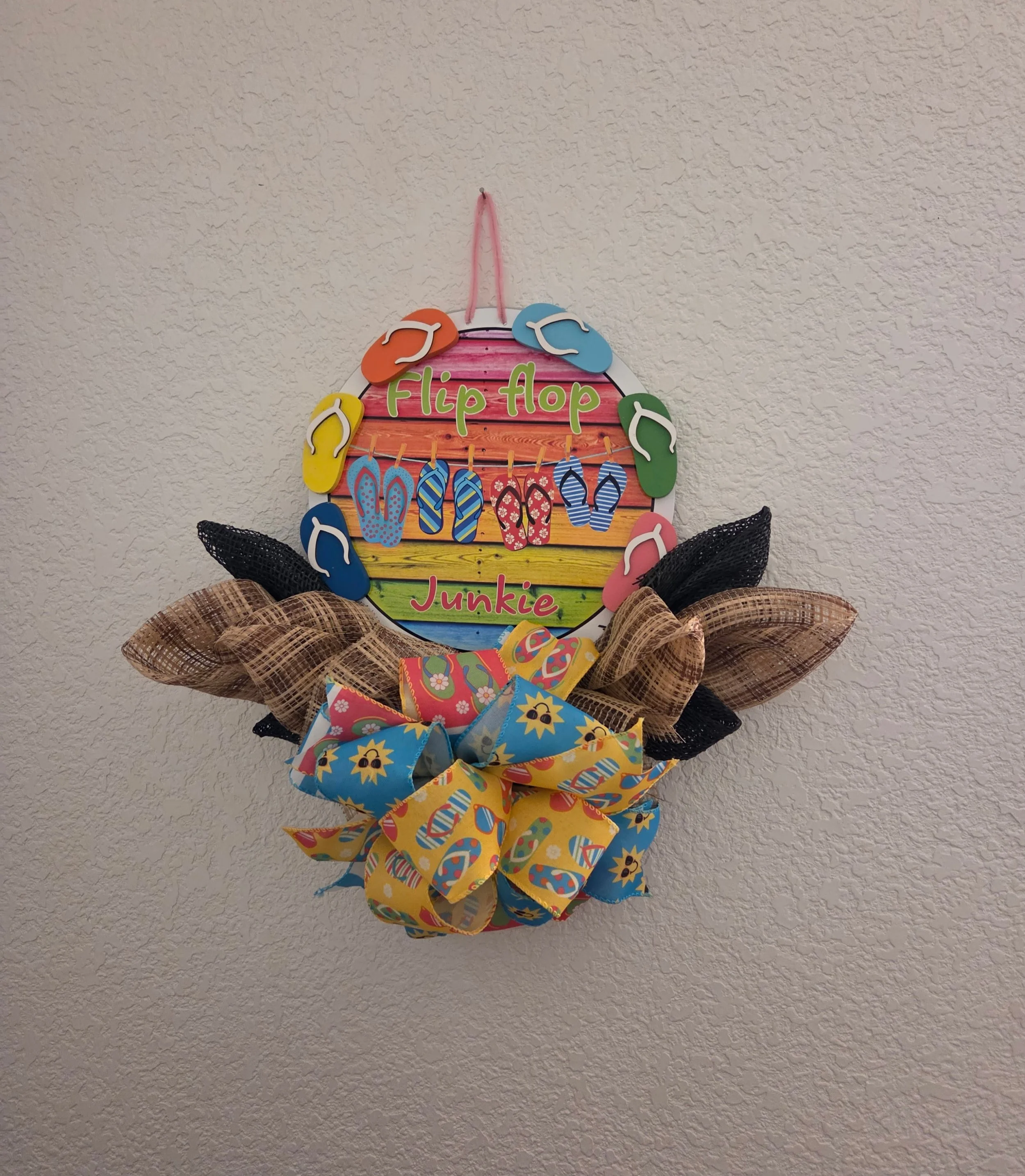 Beach Flip flop rail wreath