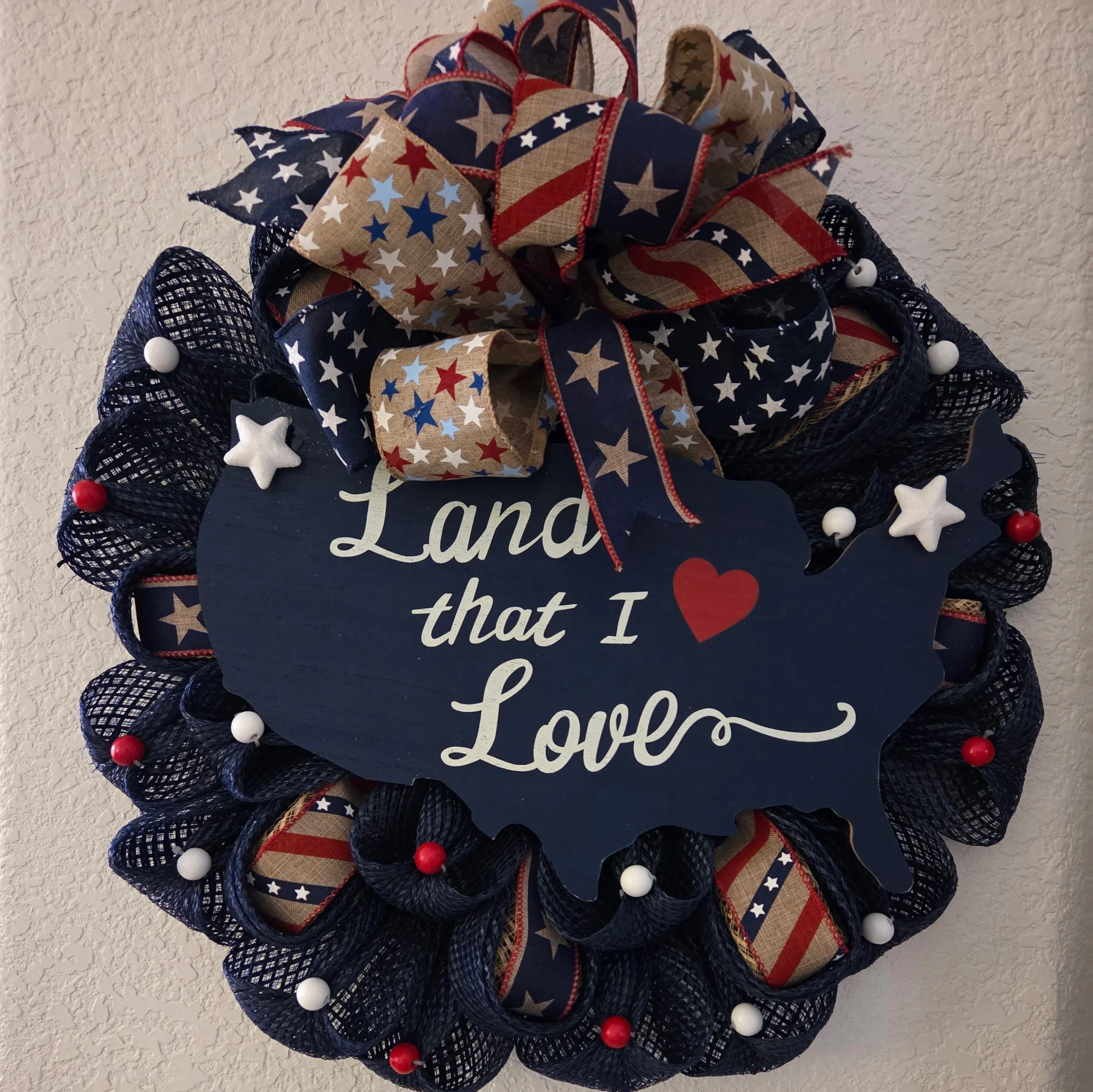 Land that I Love Patriotic Wreath