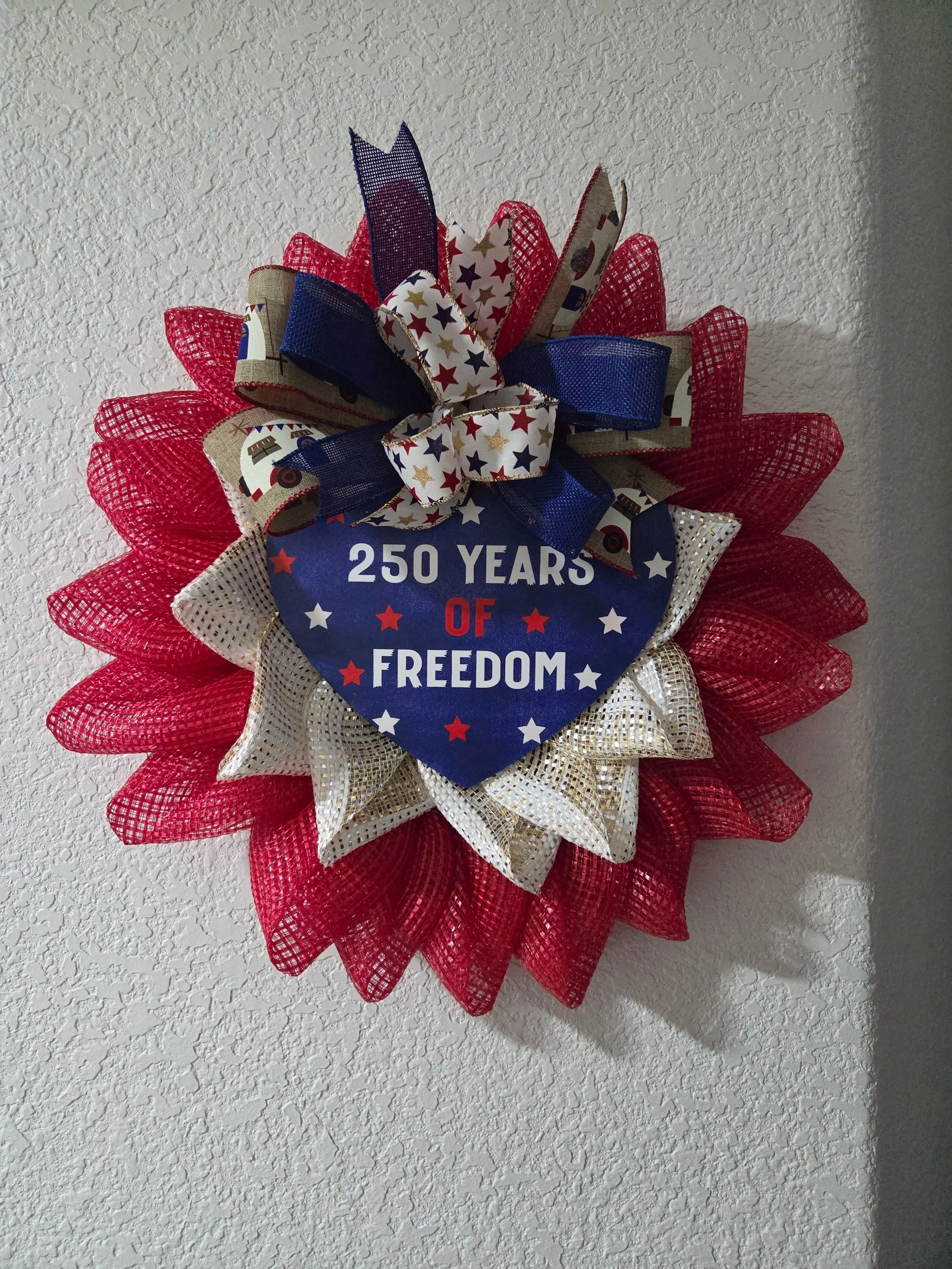 '250 Years of Freedom' Patriotic Wreath
