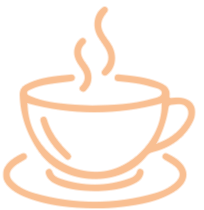 Una taza de café con vapor