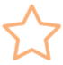 Estrella de color dorado con borde rosa