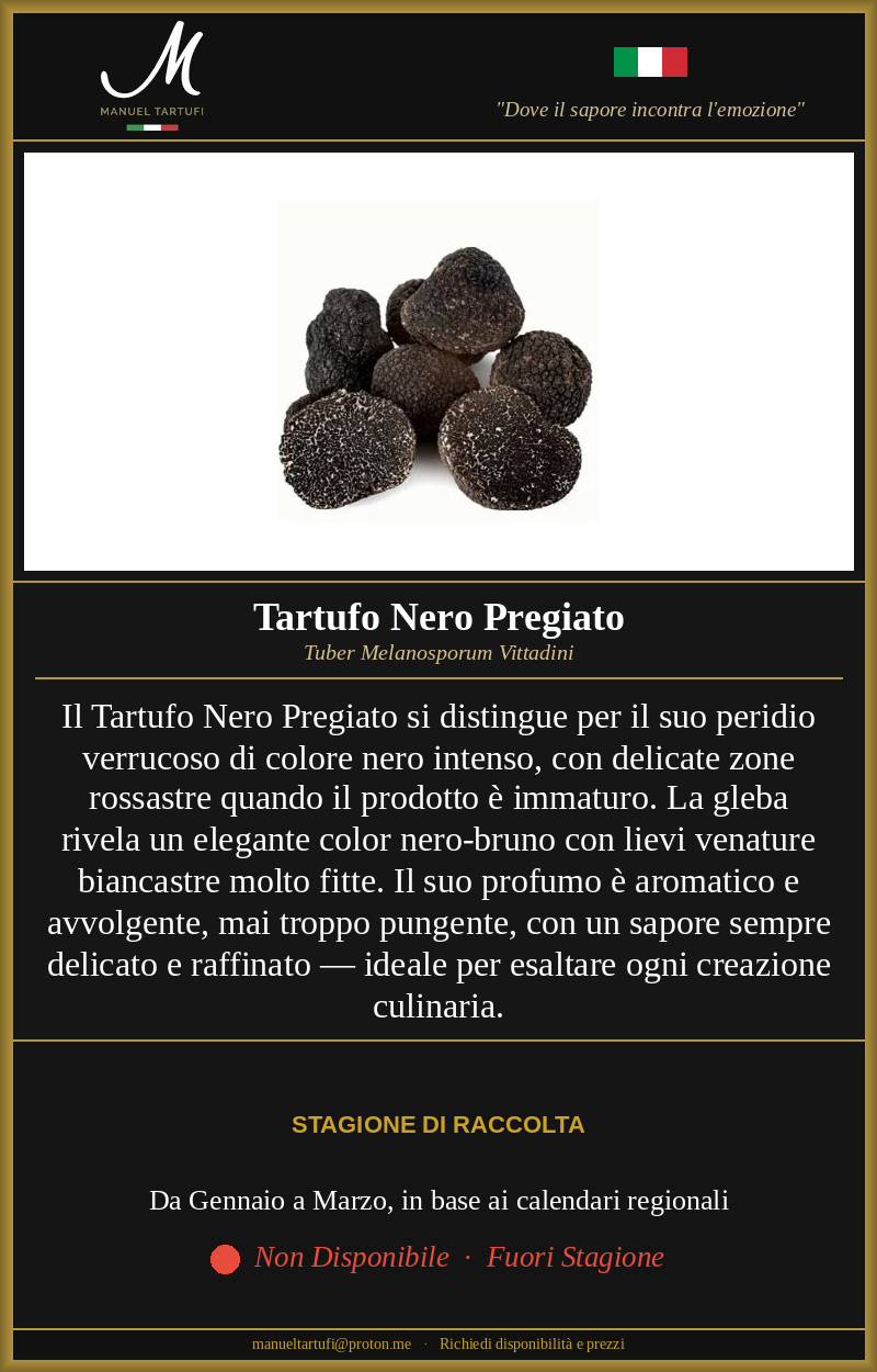 artufo Nero Pregiato fresco Tuber Melanosporum Vittadini - Manuel Tartufi vendita tartufo fresco