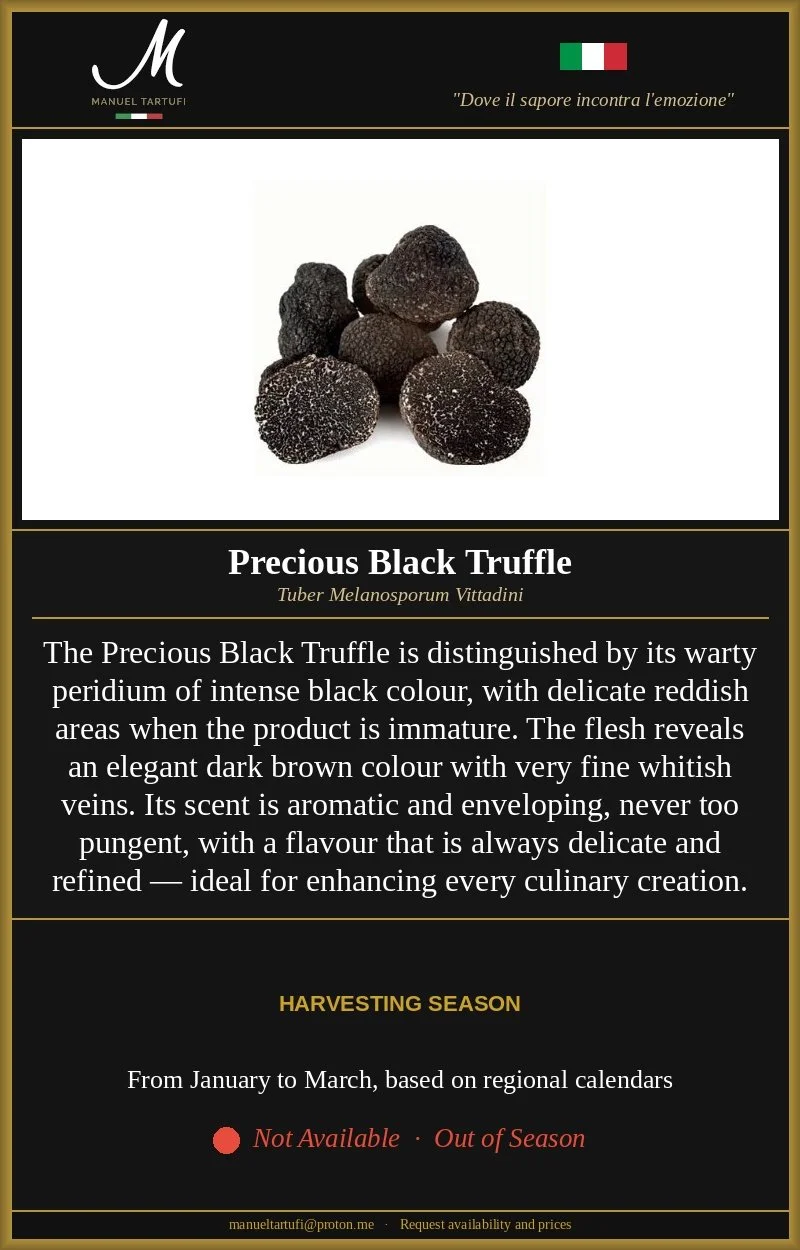 Manuel Tartufi - Fresh Black Truffle Tuber Melanosporum Vittadini - Product Card