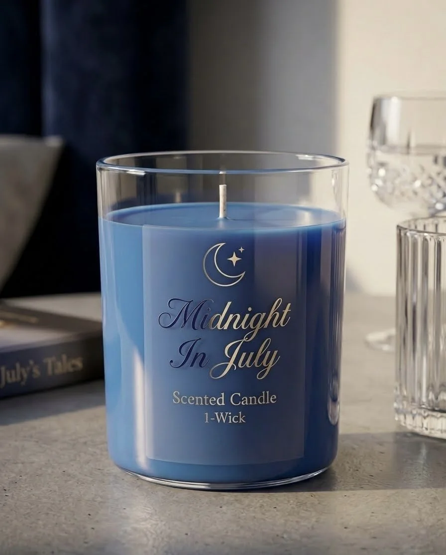 Midnight in July- Beeswax Candle