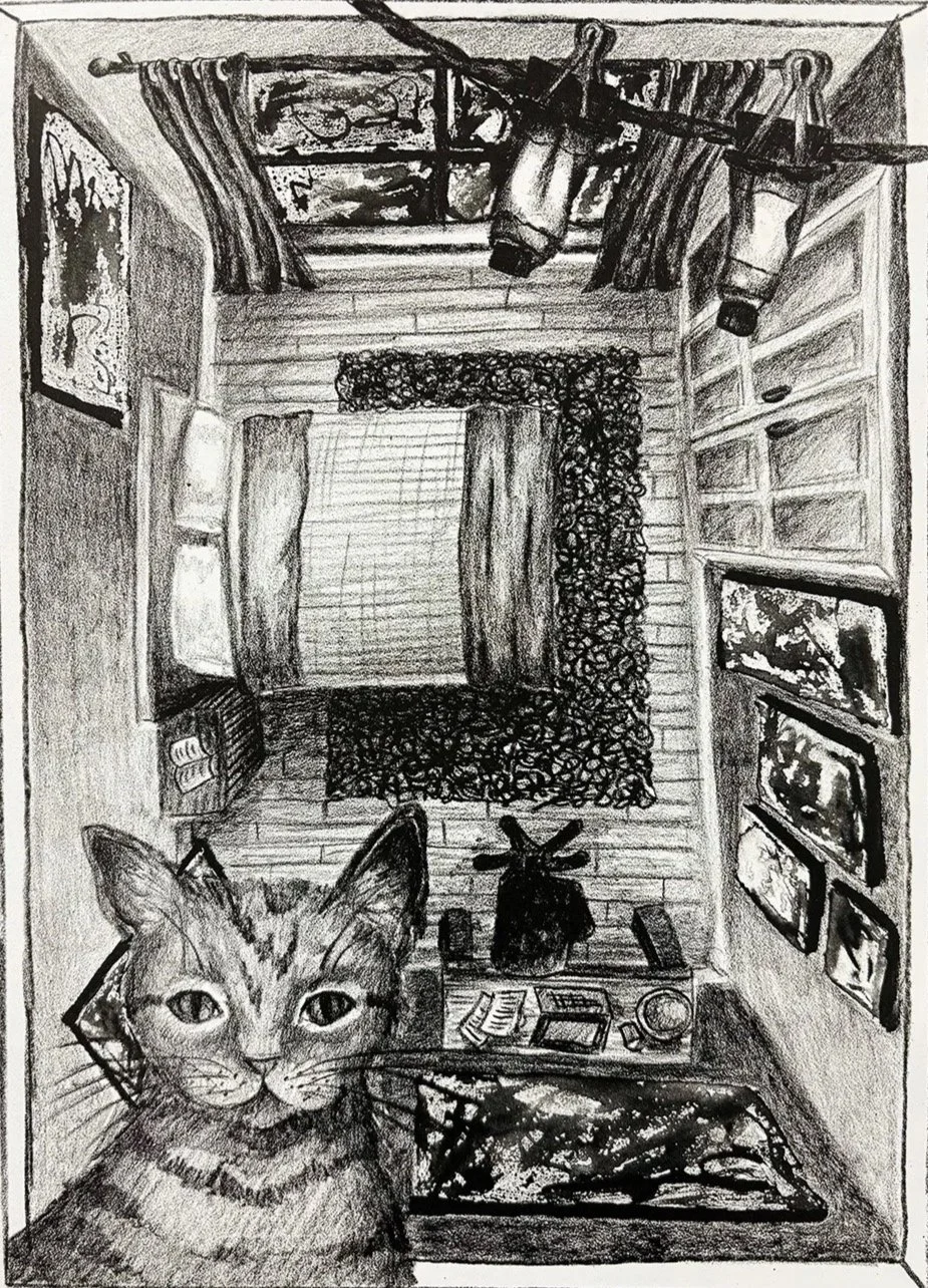 Home is Where Holly Is, 9" x 13" 2025