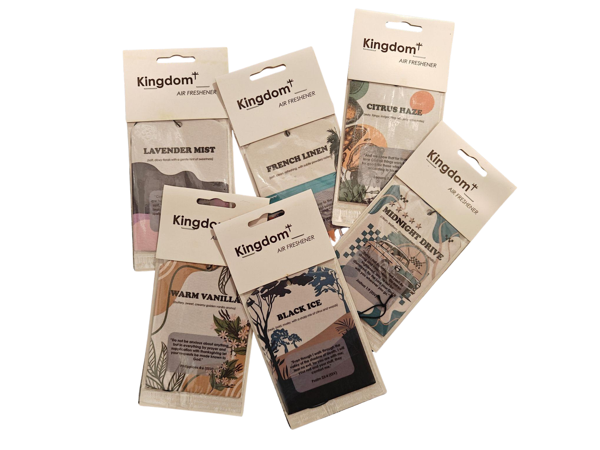 6x Kingdom Gospel Air Fresheners Variety Pack (FREE SHIPPING TO US)