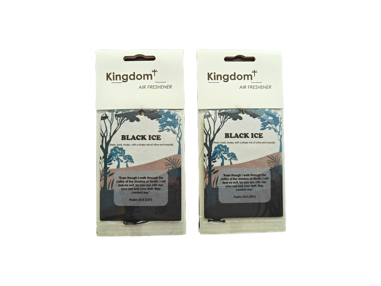2x Black Ice Kingdom Air Fresheners