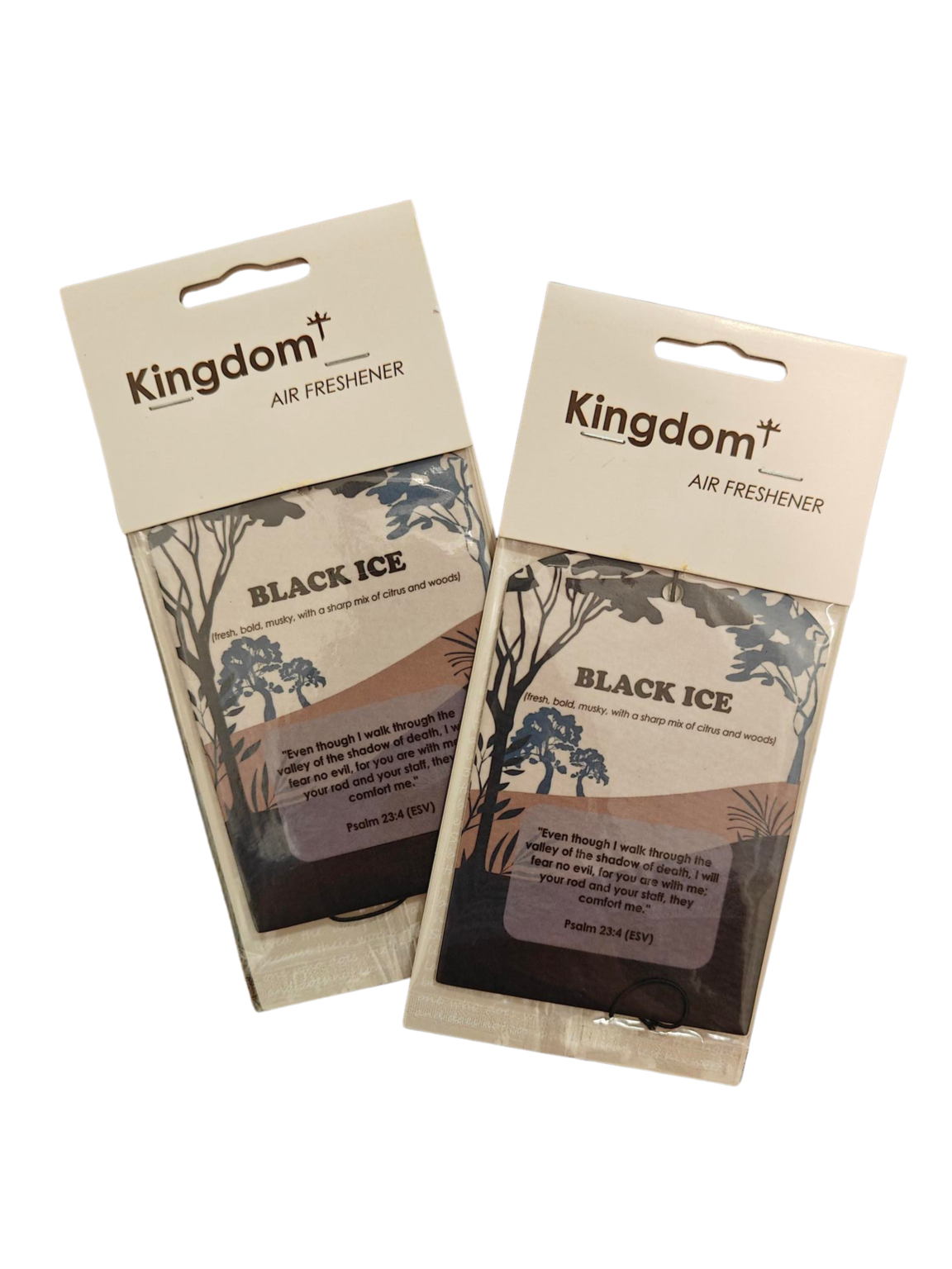 2x Black Ice Kingdom Gospel Air Fresheners