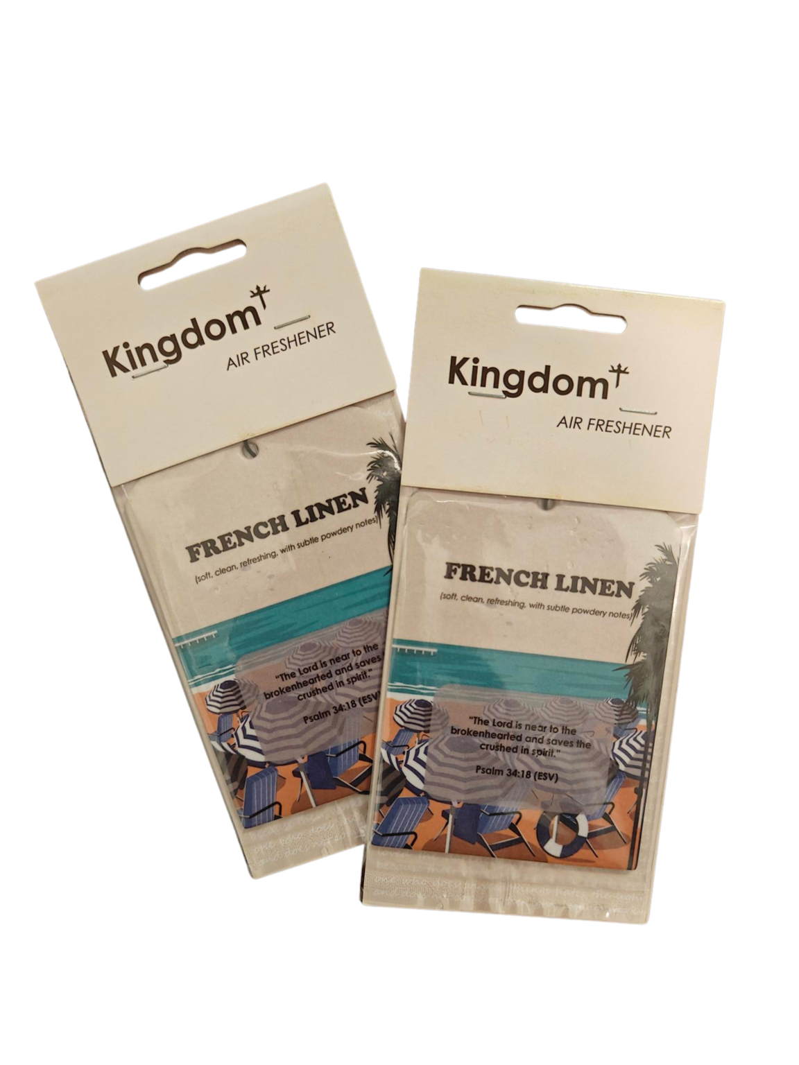 2x French Linen Kingdom Gospel Air Fresheners
