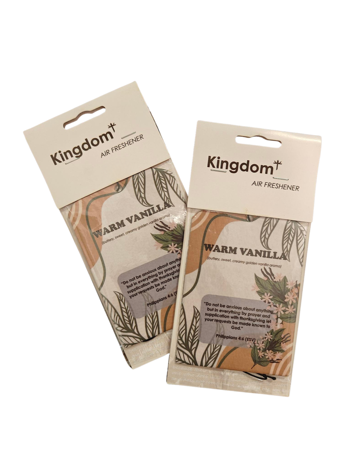2x Warm Vanilla Kingdom Gospel Air Fresheners