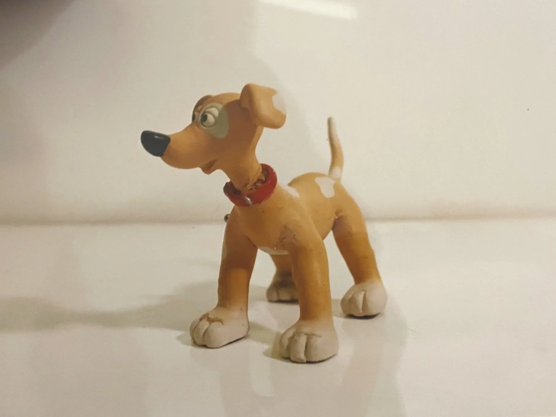 These dogs had challenging armatures and frequently required repair - I didn't make them, but often had to deal with the damage after they had had a hard day of being animated. they were animated very well by a very talented animator and were part of
