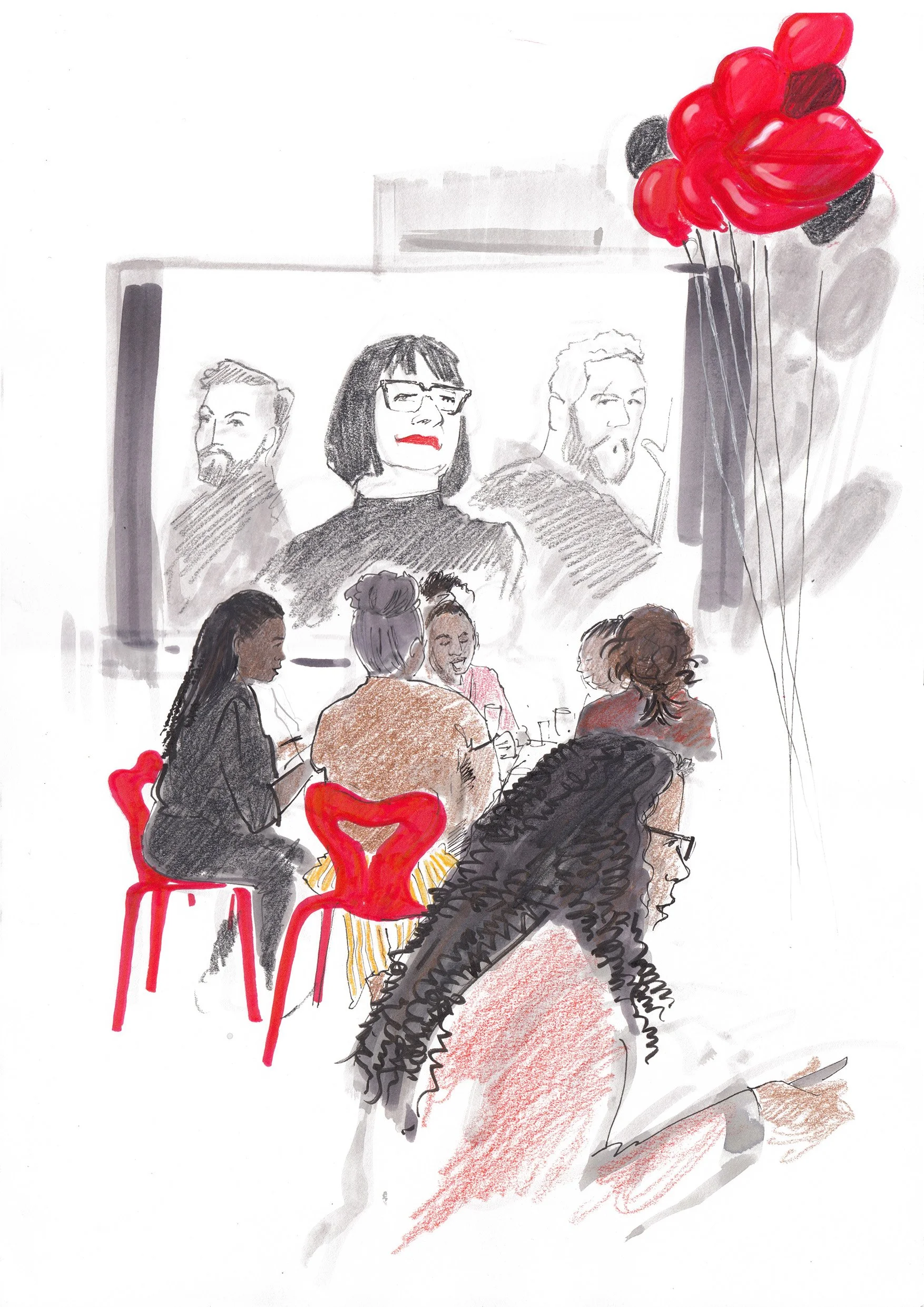 A farewell do for the Dean of London College of Communication, a part of UAL