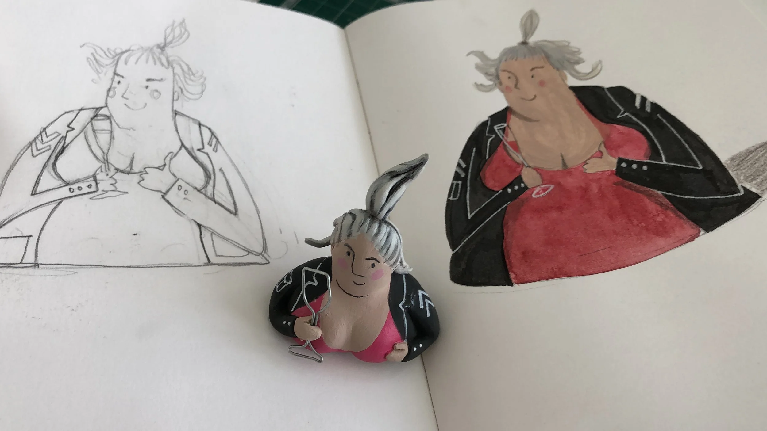 There's a story behind this character - but the sketchbook is a place where characters can live until they're ready to become models