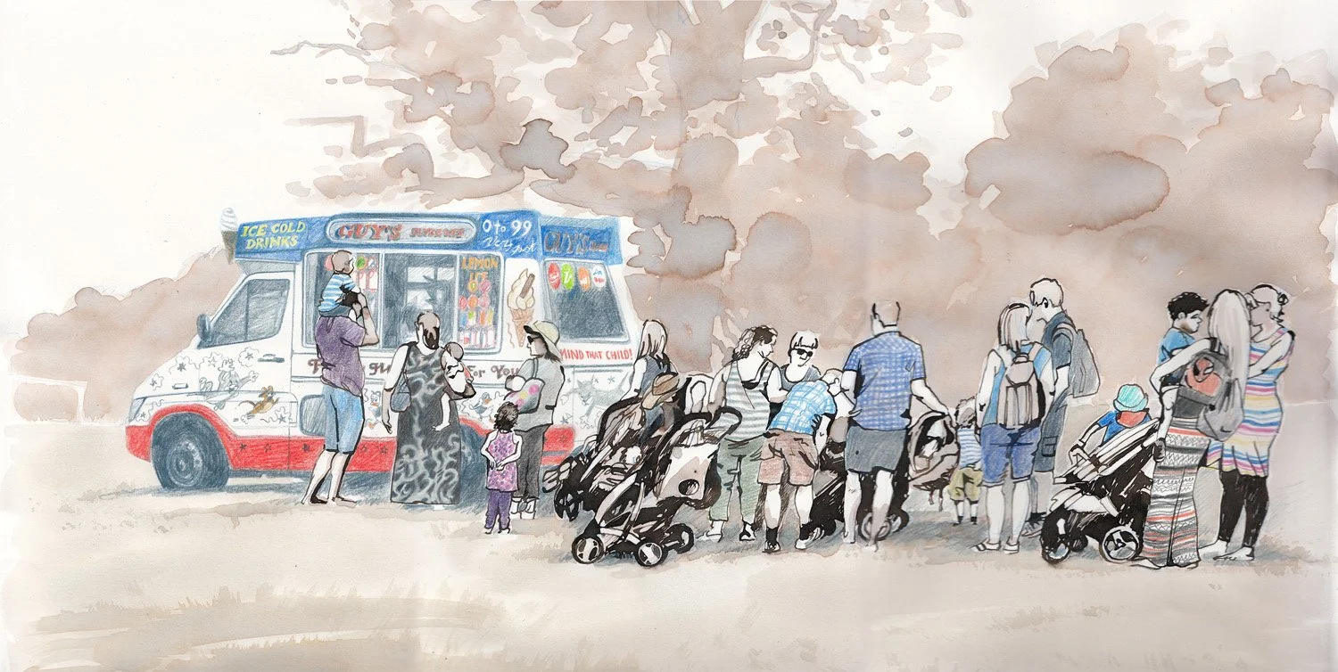 The Queue for Ice Cream - 3ft Festival, Chelmsford