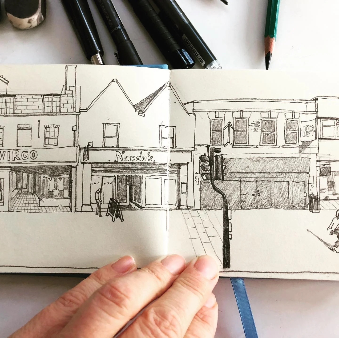 High street drawing