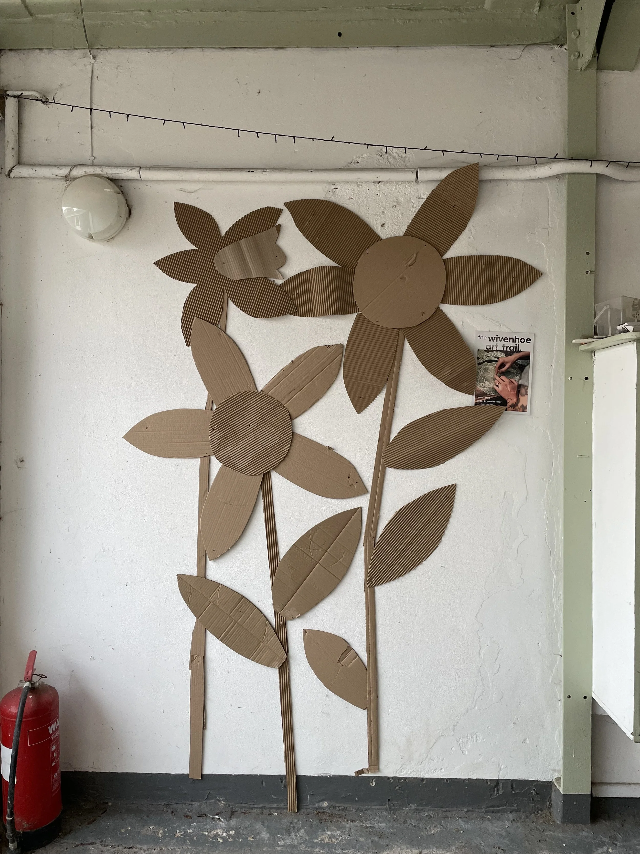 Group of large flowers created for the entrance to the business centre - May 26