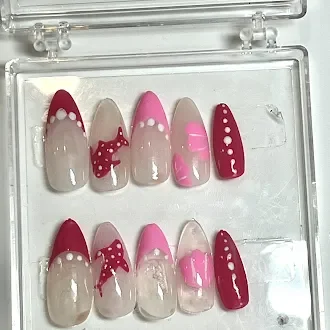 Pink Ocean Inspired Nails