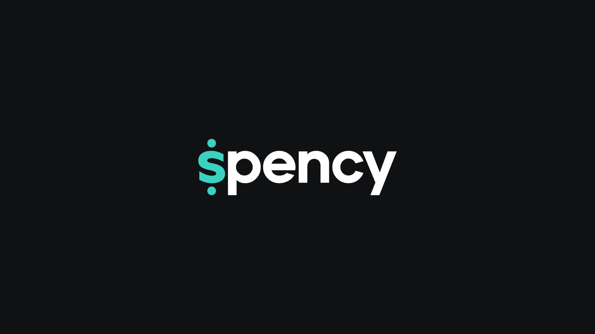 The Spency logo on a black background with the word spency in white and a teal-colored 'S' and dots.