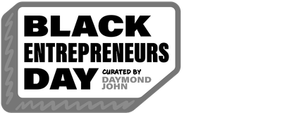 Black Entrepreneurs Day logo with bold black and white text
