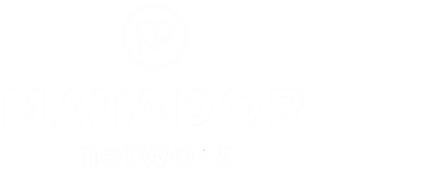 Matador Network logo featuring a circular emblem with a stylized bull's head above the brand name.
