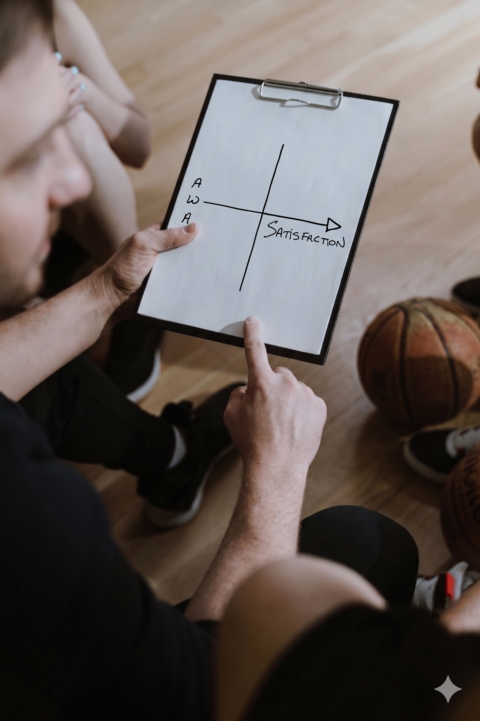 Life coaching in Knoxville TN, diagram pointing toward satisfaction