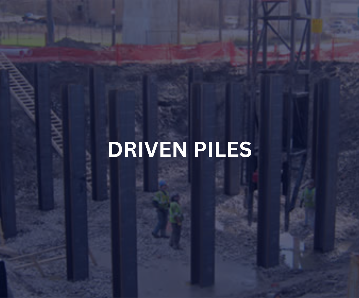 High-capacity driven piles installed with impact or vibratory hammers 
