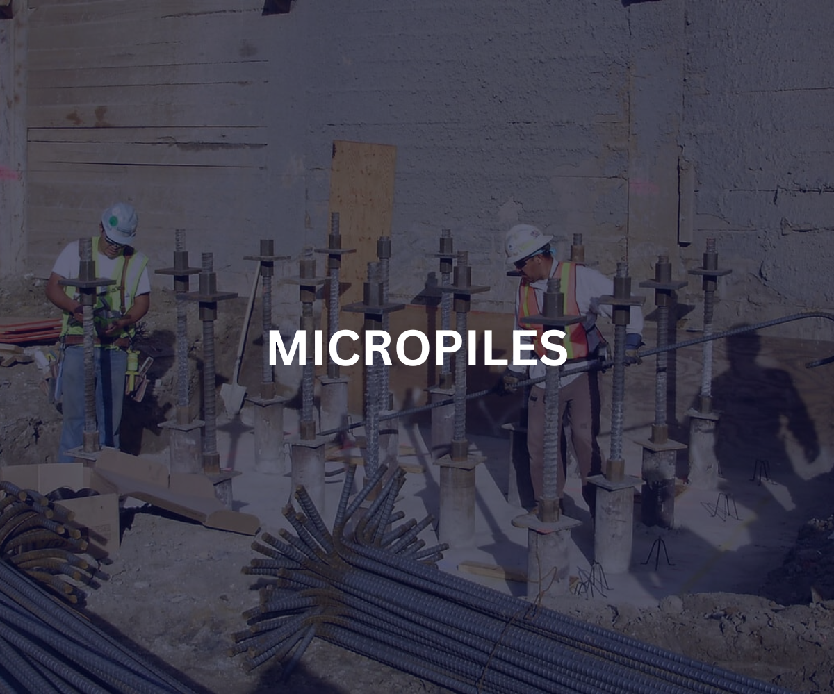 Small-diameter, drilled and grouted piles for limited-access applications 