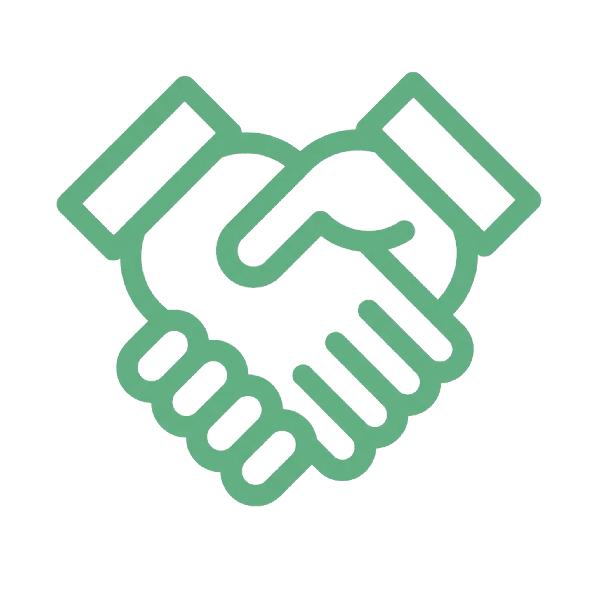 green hand holding icon representing business conducted - nwa web design