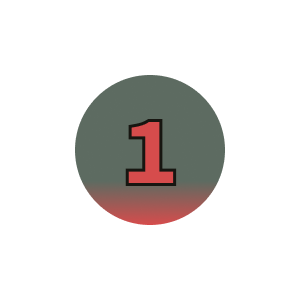 number one inside a circle with a gradient background