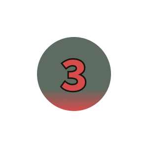 number three inside a circle with a gradient background