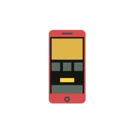 A smartphone with a pink case displaying a simple interface, set against a black background.