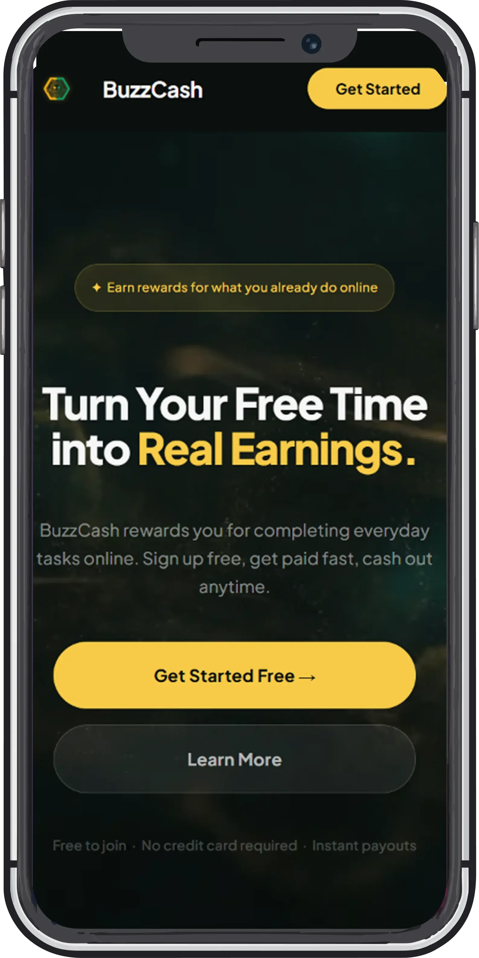 mobile phone with redesigned landing page - nwa web design portfolio