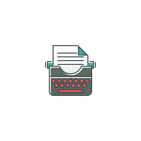 a green and red typewriter with half printed document