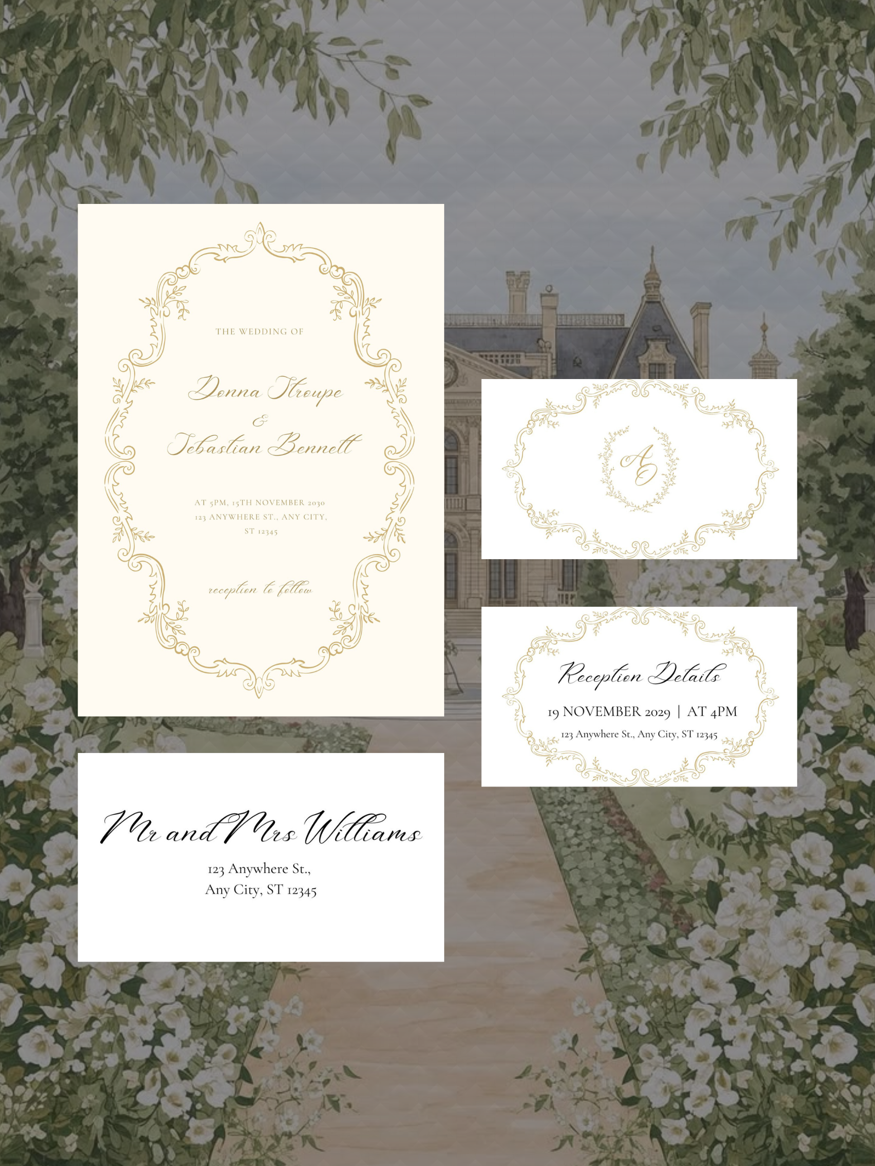 Wedding Invites (NO REHEARSAL DINNER CARD)