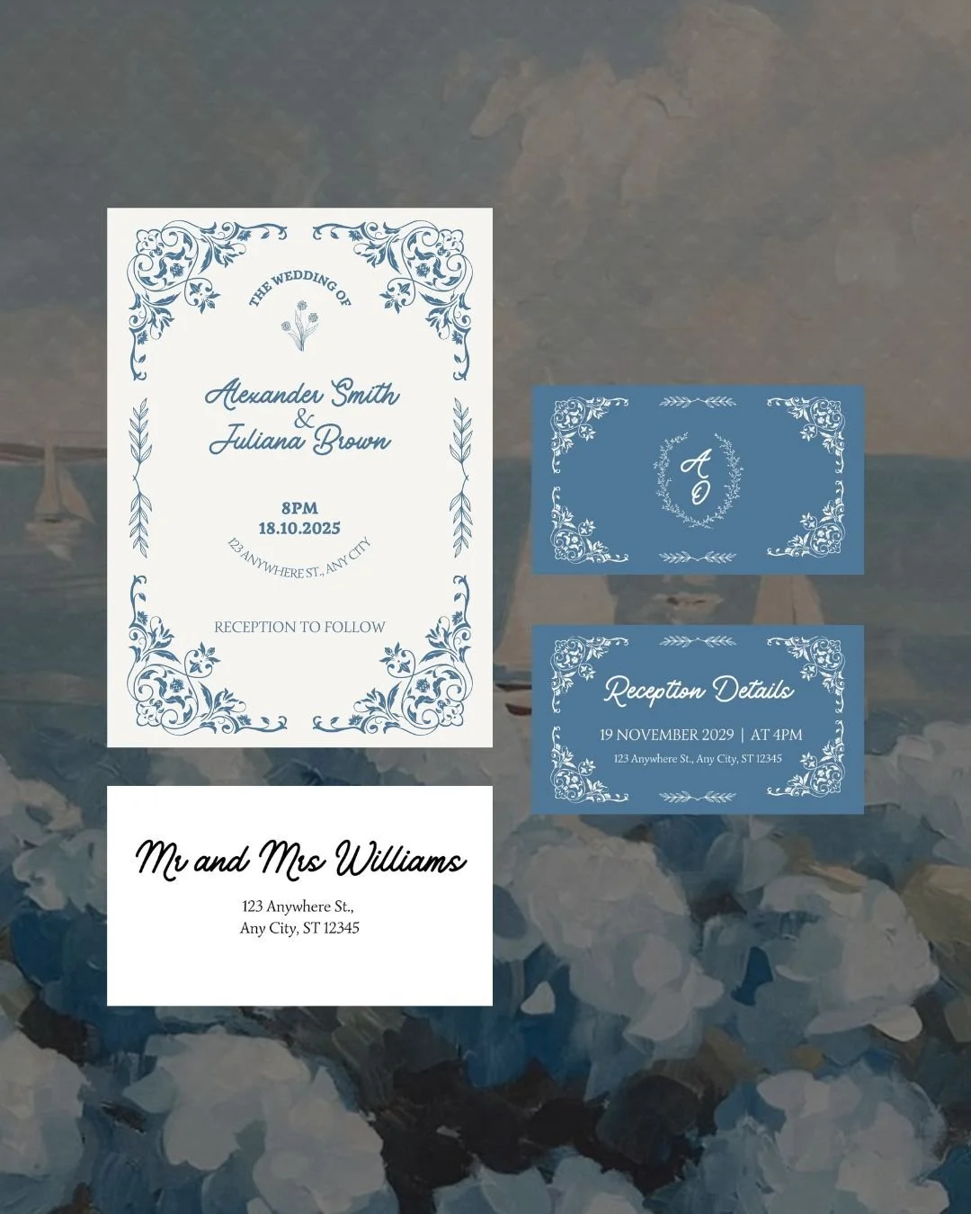 Complete Wedding Package (NO REHEARSAL DINNER INVITATION)