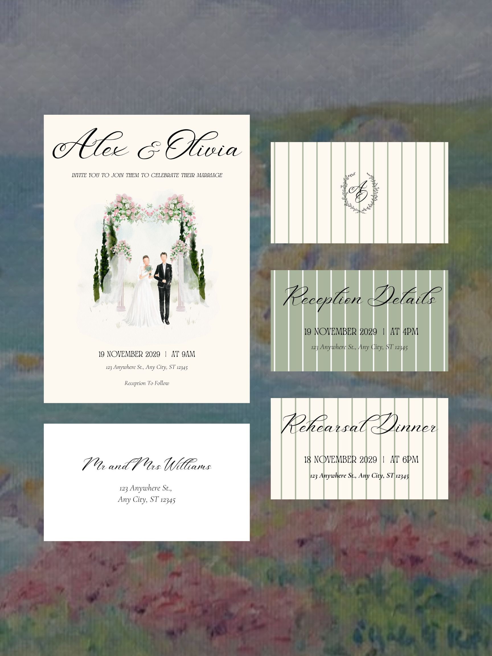Watercolor Wedding Invites